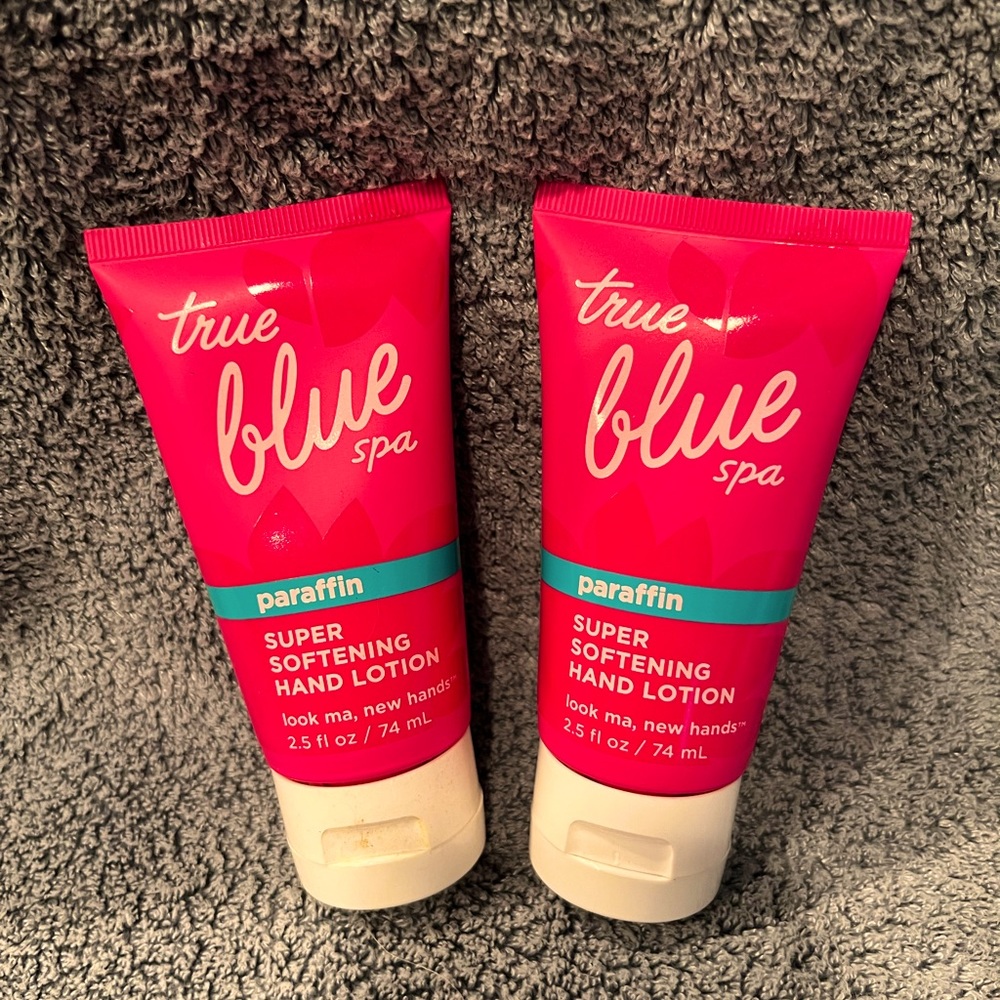 Bath and body works true blue spa paraffin hand lotion x2 bottles